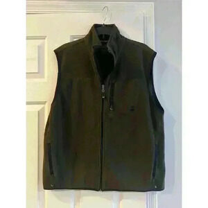 Timberland Men's XL Green Softshell Vest Casual Full Zip Pockets